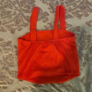 Red Cropped Tank Top